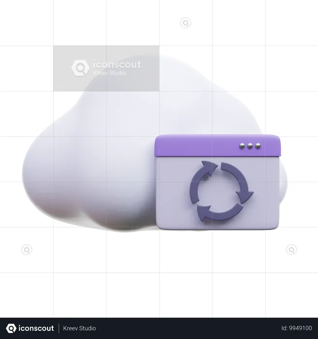 Actualización de la nube  3D Icon