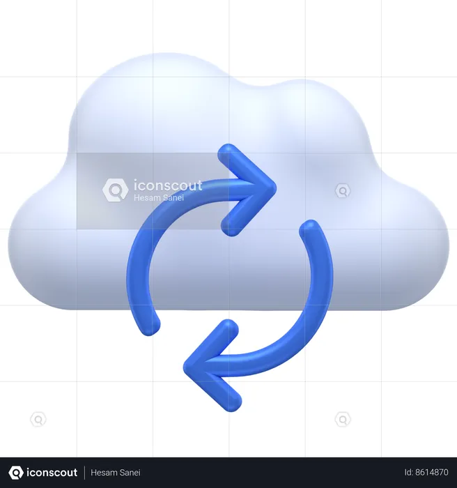 Actualización de la nube  3D Icon