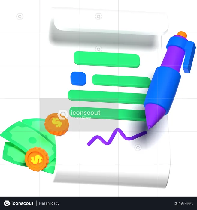 Acuerdo financiero  3D Icon