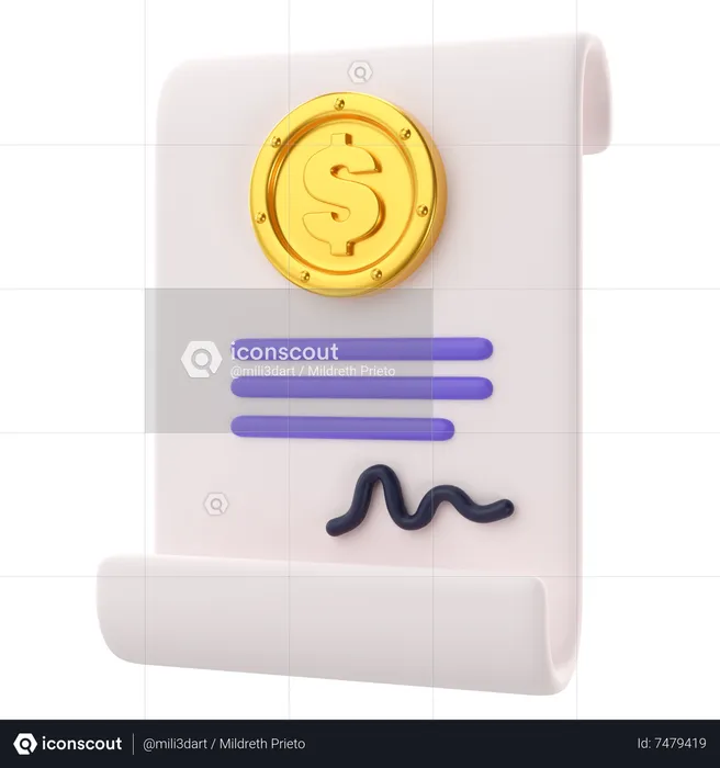 Acuerdo financiero  3D Icon