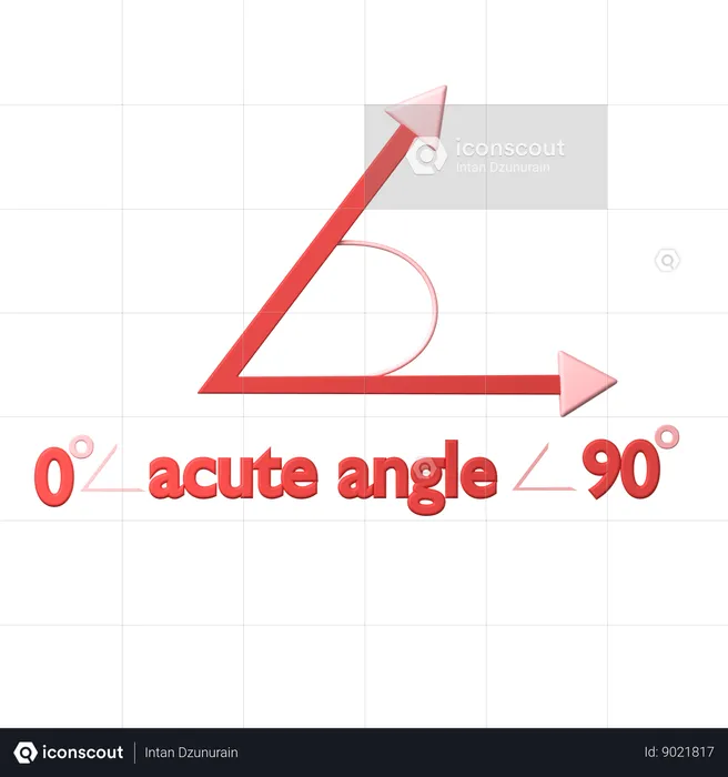 Acute Angle  3D Icon