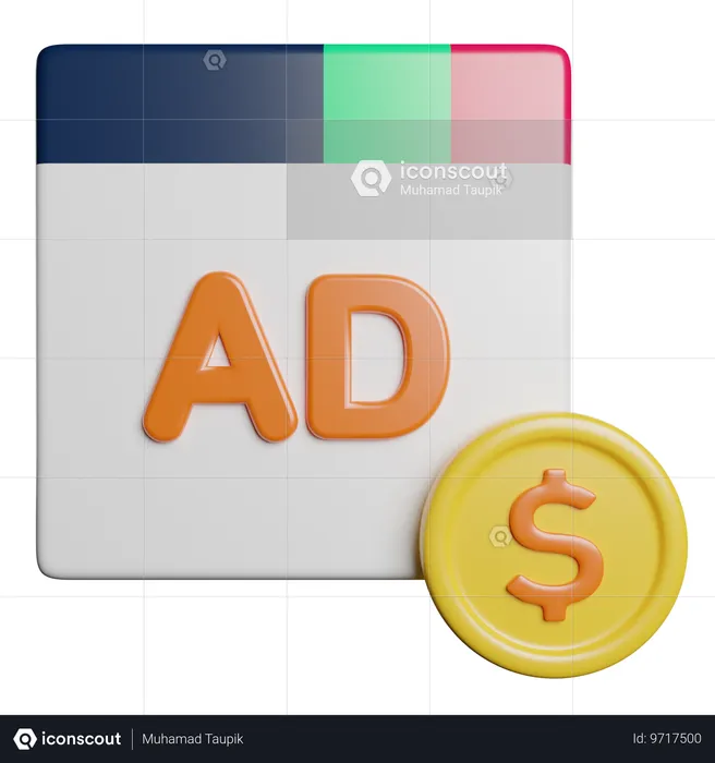 Ad  3D Icon