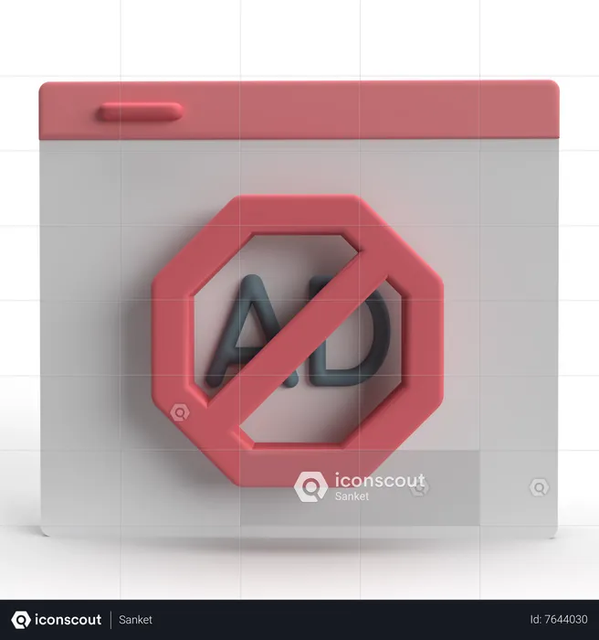 Ad Blocker  3D Icon