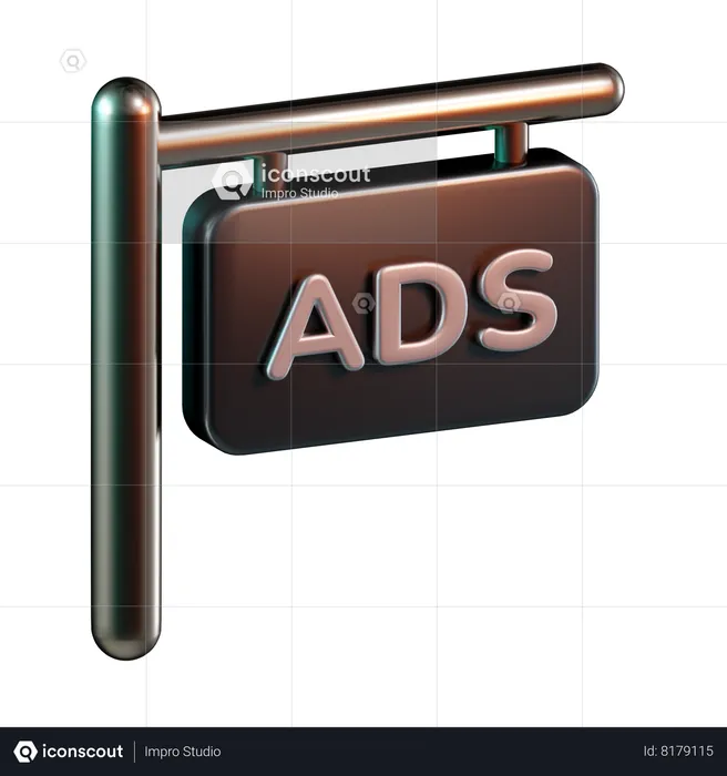 Ad Hanging Signboard  3D Icon