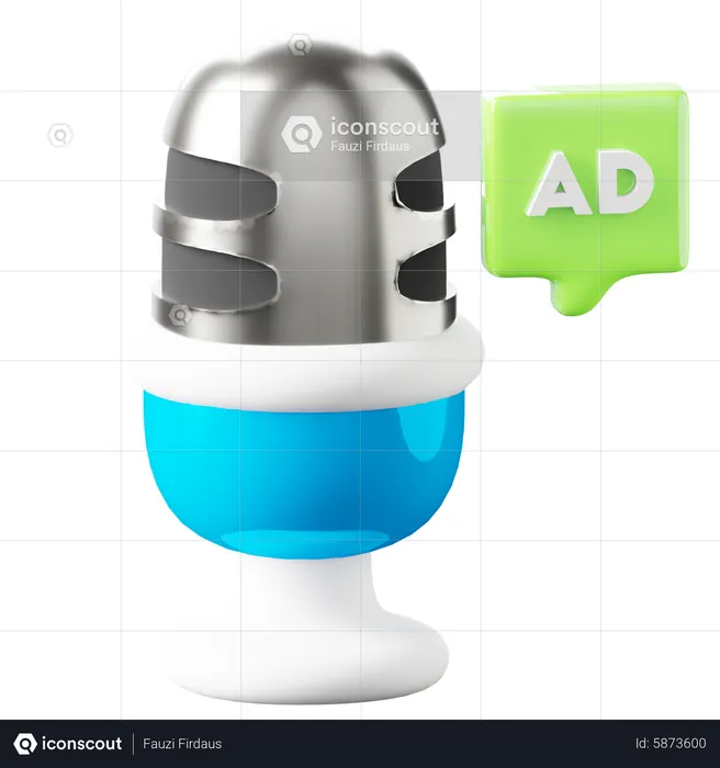 Ad Podcast  3D Icon