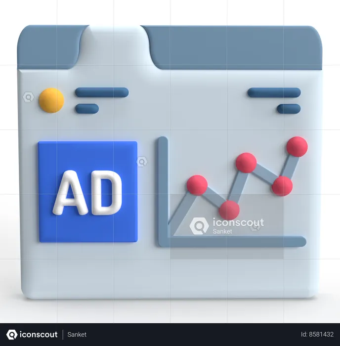 Ad Revenue  3D Icon