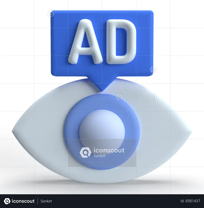 Ad View  3D Icon