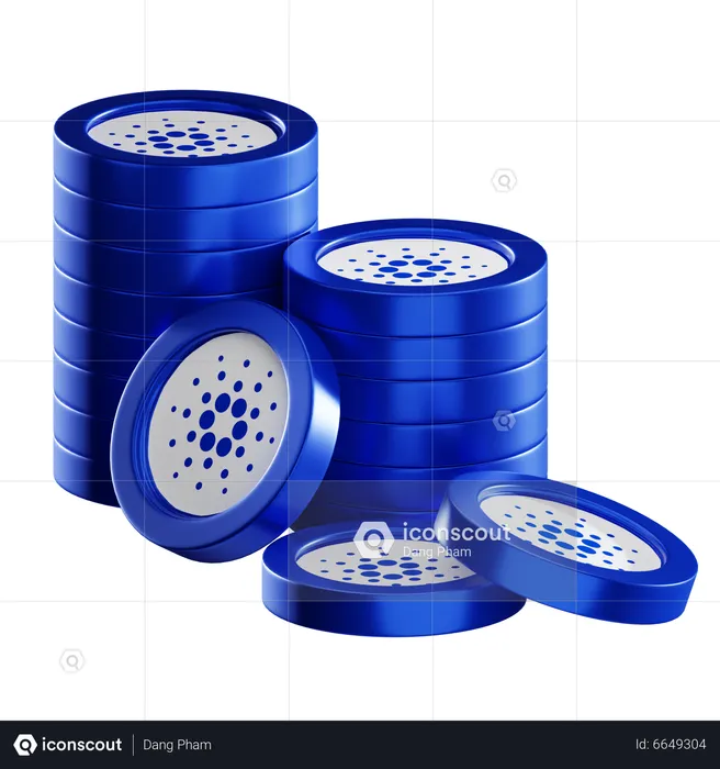 Ada Coin Stacks  3D Icon