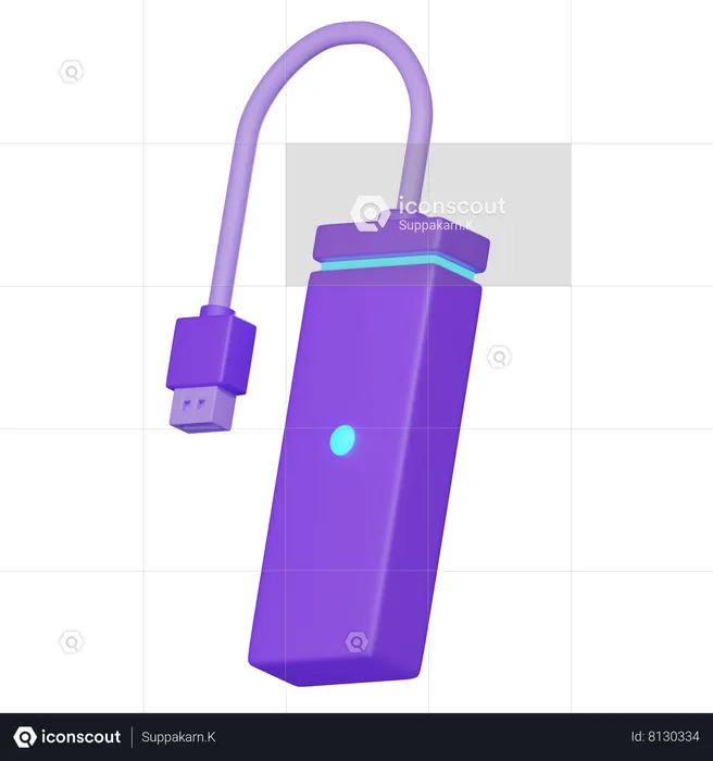 Adaptador inalambrico  3D Icon