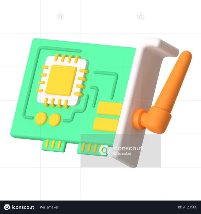 Adaptador wifi  3D Icon