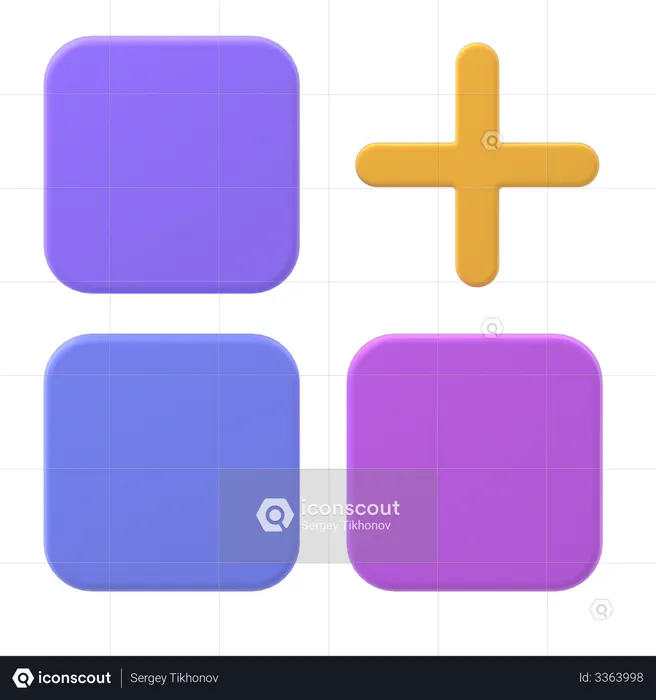 Add Apps  3D Illustration