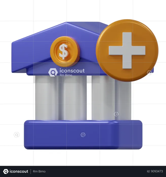 Add Bank Account  3D Icon