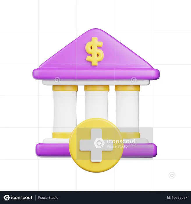 Add Bank Account  3D Icon