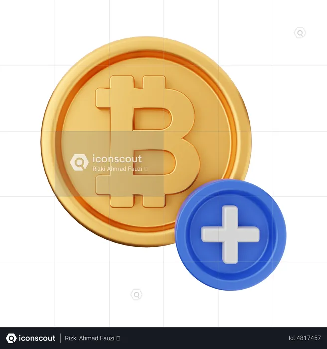 Add Btc  3D Icon