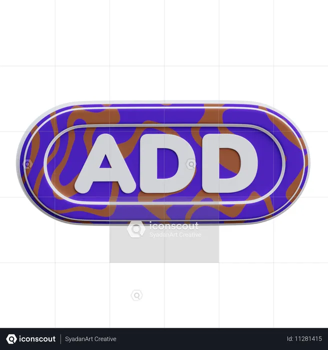 Add Button  3D Icon