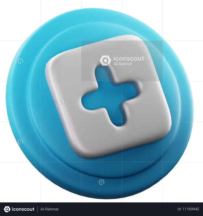 Add button  3D Icon