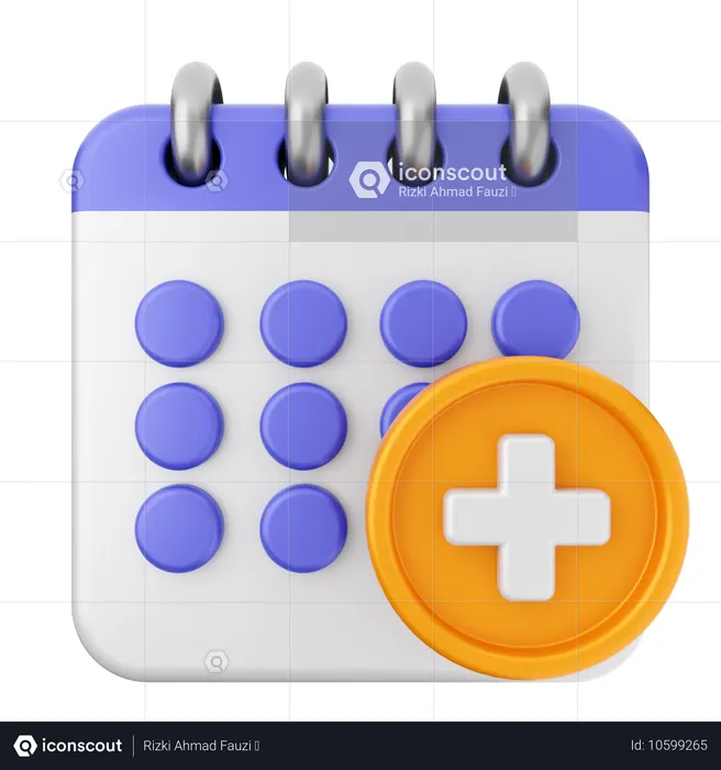 Add Calendar  3D Icon