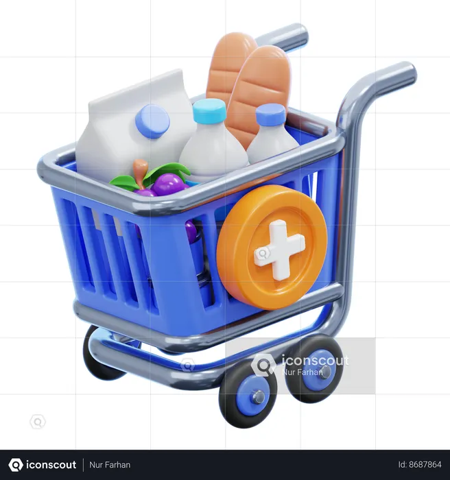 ADD CART  3D Icon