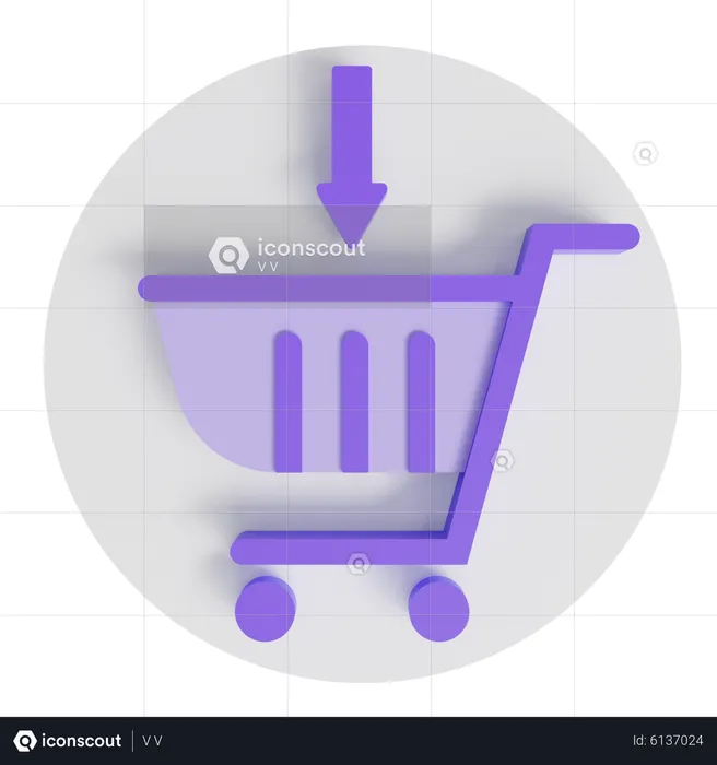 Add cart  3D Icon