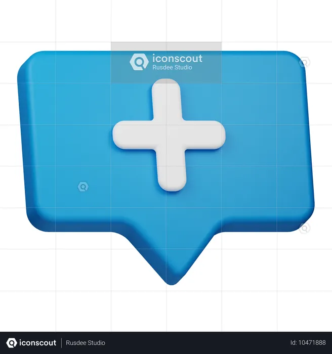 Add Chat  3D Icon