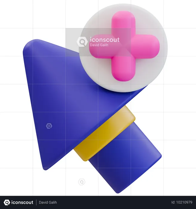 Add Click  3D Icon
