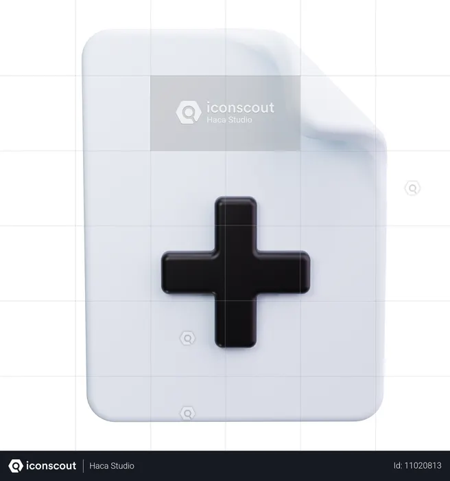 Add File  3D Icon