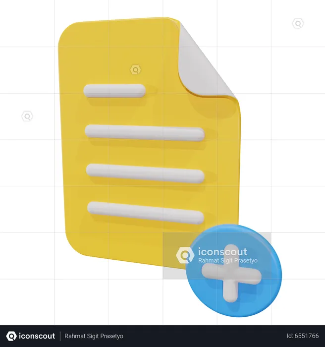 Add File  3D Icon