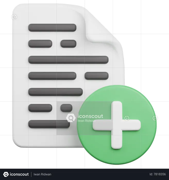 Add File  3D Icon