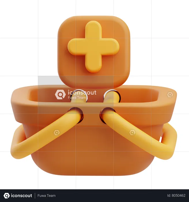 Add Food To Basket  3D Icon