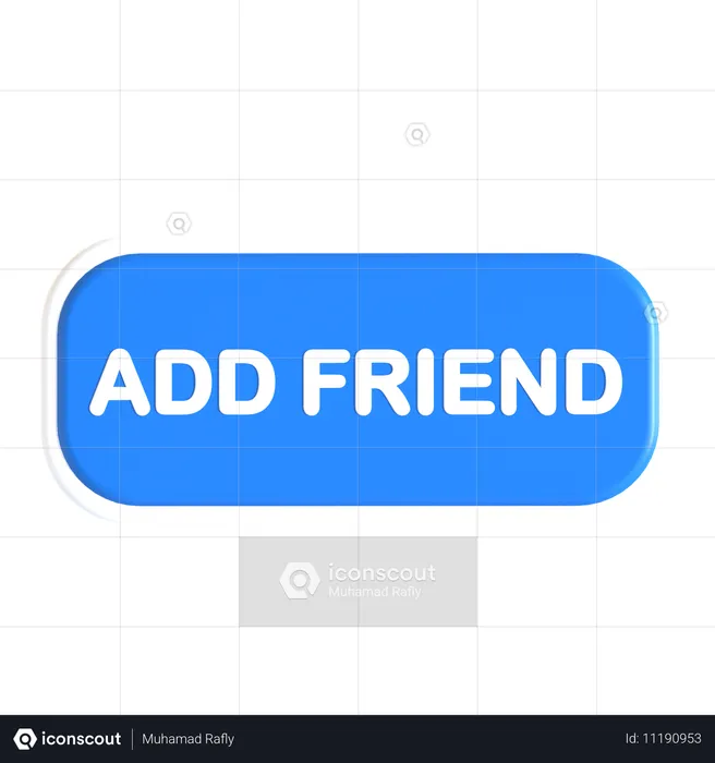 Add Friend Button  3D Icon