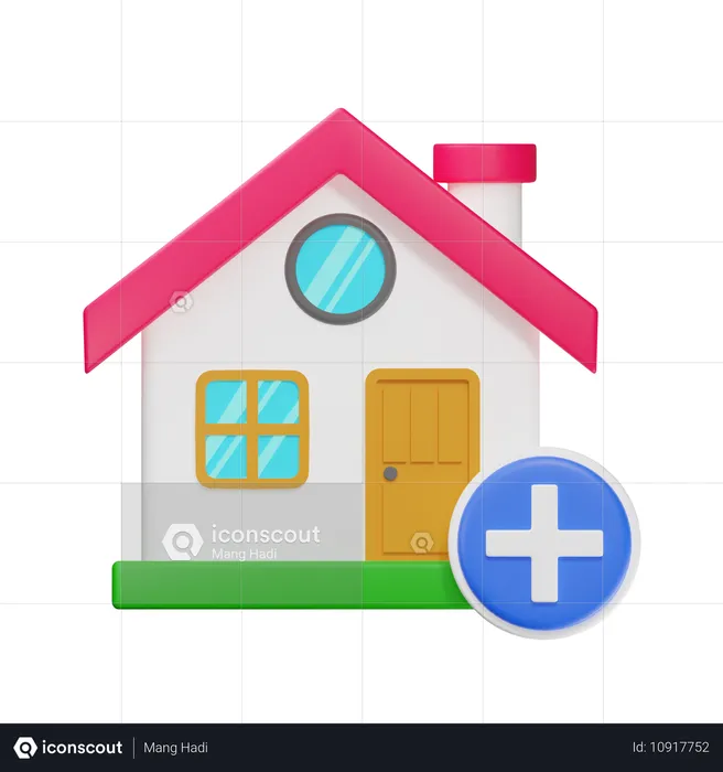 Add House  3D Icon