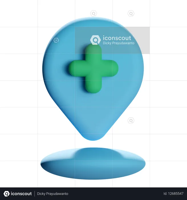 Add Location Pin  3D Icon