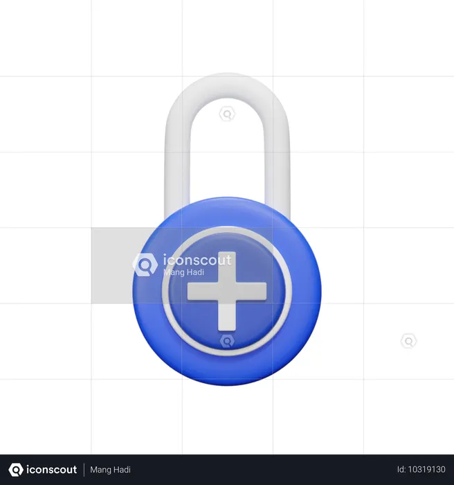 Add Lock  3D Icon