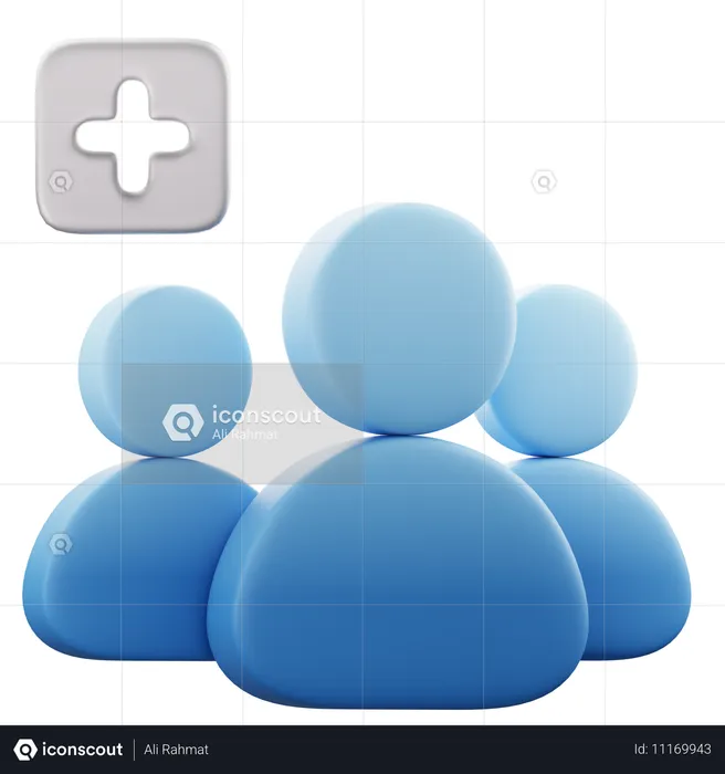 Add Member  3D Icon