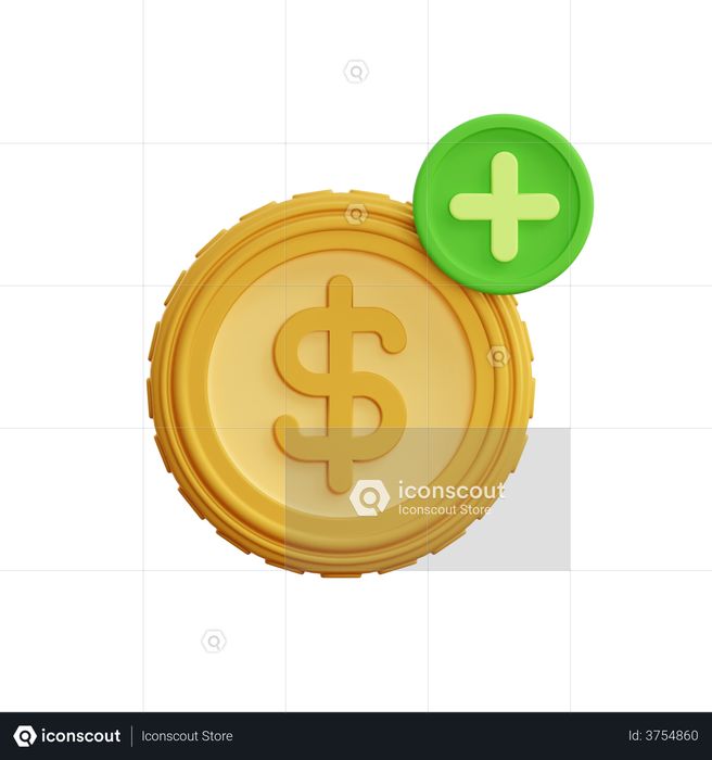 Add Money 3D Illustration