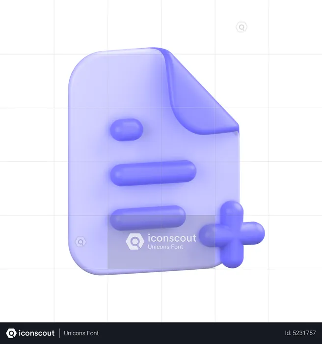 Add New File  3D Icon