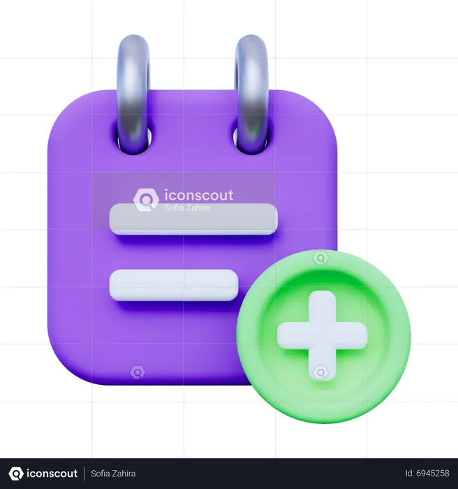 Add Note  3D Icon