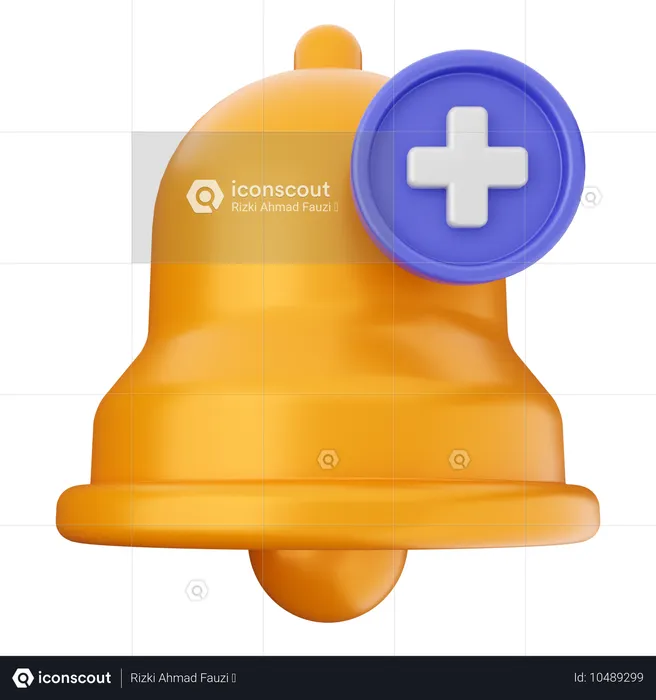 Add Notification Bell  3D Icon