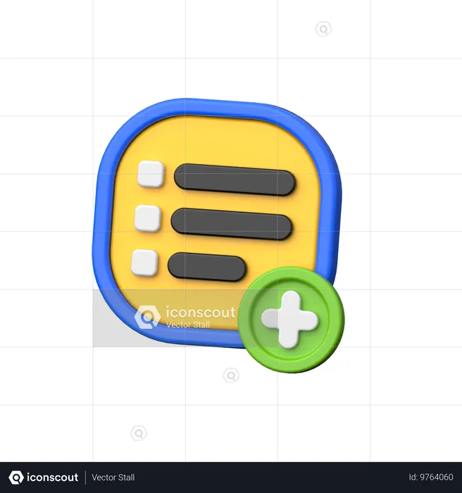 Add Playlist  3D Icon