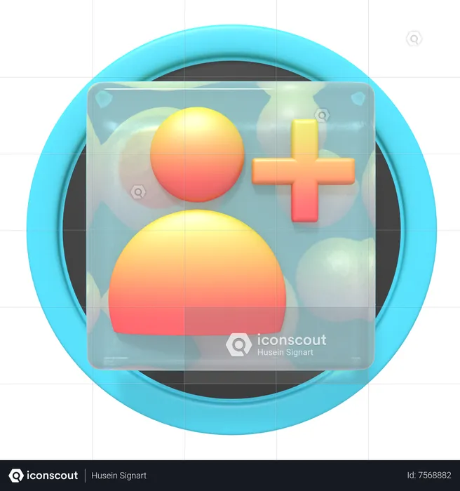 Add Profile  3D Icon