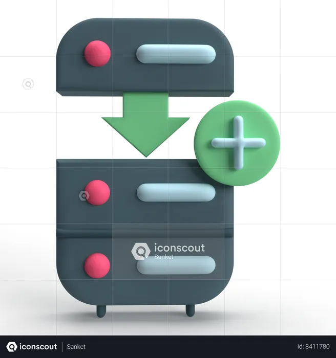 Add Server  3D Icon