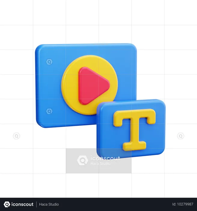 Add Text  3D Icon