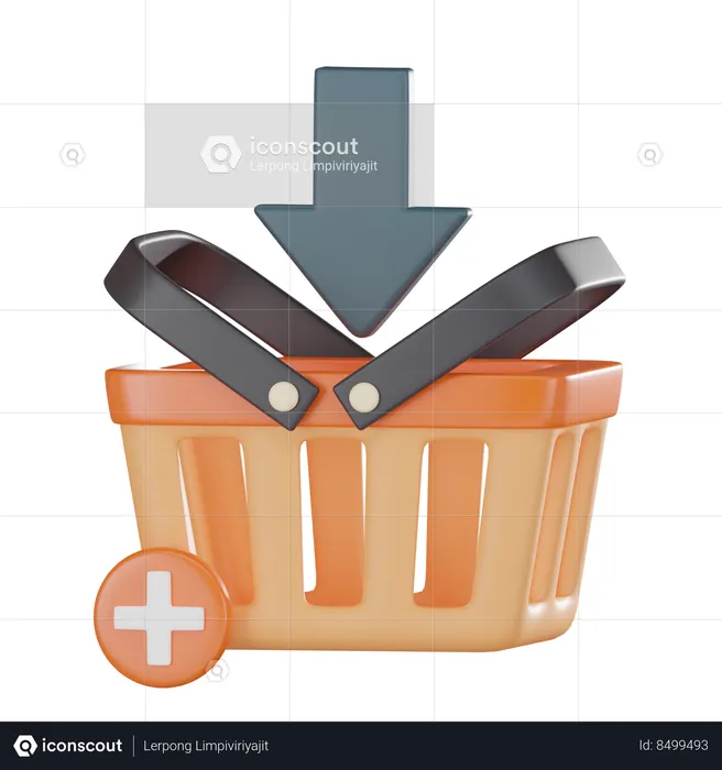 Add To Basket  3D Icon