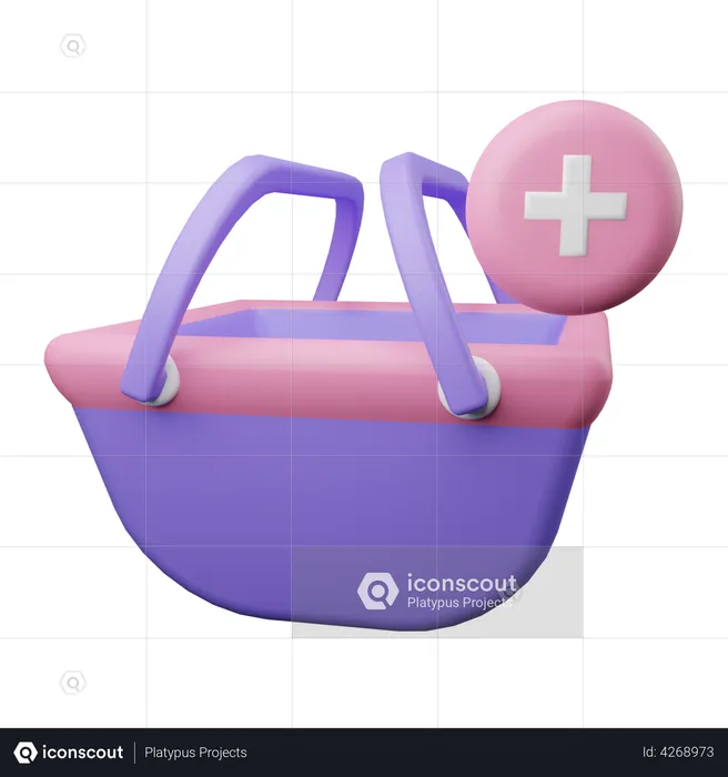 Add To Basket  3D Illustration
