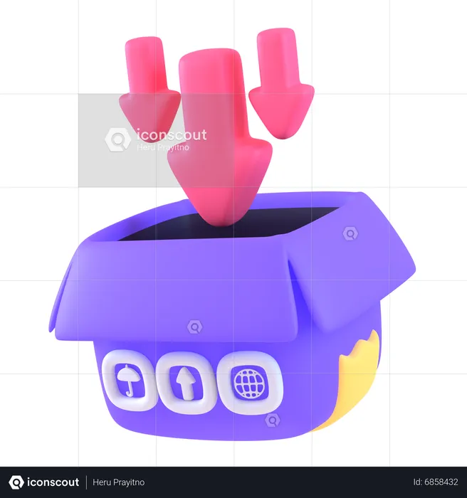 Add To Box  3D Icon