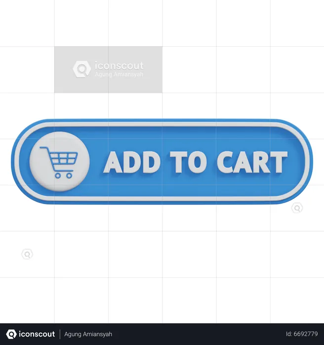 Add To Cart Button  3D Icon