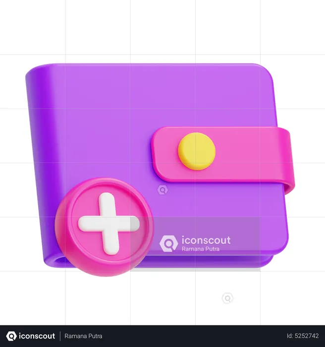Add Wallet  3D Icon