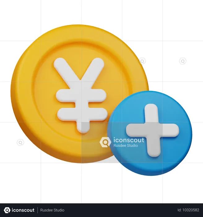 円硬貨を追加  3D Icon