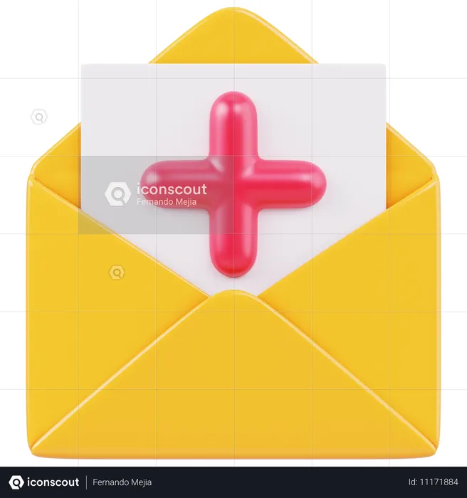 Adding Email  3D Icon