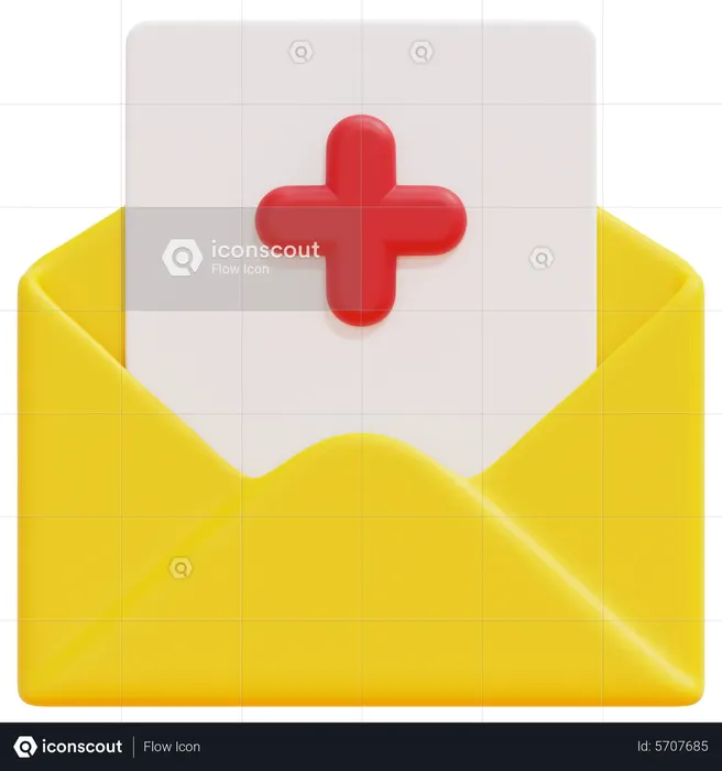 Adding Email  3D Icon
